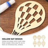 VOSAREA 10 Set Decor Wood Cutouts for Crafts Unfinished Wood Ornaments Hot Air Balloon Wood Discs Hot Air Balloon Wood Slices Wood Hot Air Balloon VOSAREA