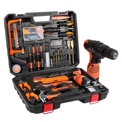 Power Tools Combo Kit, LETTON Tool Set with 60pcs Accessories Toolbox and 16.8V Cordless Drill Set for Home Cordless Repair Tool Kit - WoodArtSupply