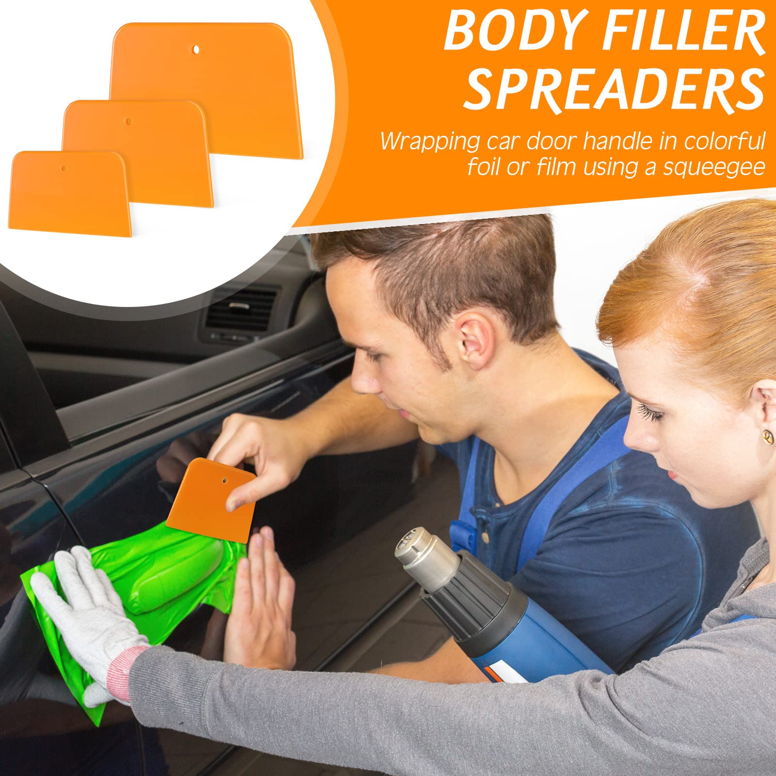 Frienda Body Filler Spreaders Automotive Body Fillers Plastic Auto Spreader Auto Body Spreader for Applying Fillers Putties Glazes Caulks and Paint - WoodArtSupply