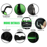 KUNLUN 17-Inch Open Top Tool Bag, Electrician Tool Bag, Tool Tote Bag Organizer for Easy Tool Access, 33 Pockets Foldable Tool Carrier with Rotating KUNLUN