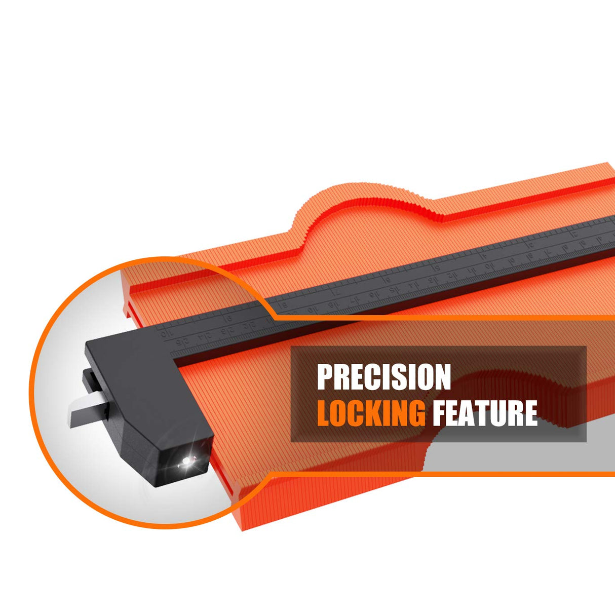 VARSK Contour Gauge Profile Tool with Light 5+10 Inch - Super Gauge Shape and Outline Tool, Gifts for Men Dad Him, Cool Gadgets for Men DIY Handyman, VARSK