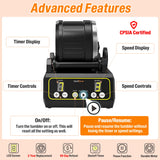 Large 2.5LB Professional Rock Tumbler Kit, 3-Speed Motor & 9-Day Timer, Rubber Barrel, Quiet Rotary Stone Polisher with 6 Belts, Rough Gemstones, 4 KoolStone