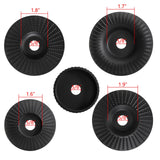 Hedume Set of 5 Angle Grinder Wood Carving Disc for 4" or 4 1/2" Attachments with 5/8 inch Arbor, Stump Tool Grinding Wheel Shaping, Wood Shaping Hedume