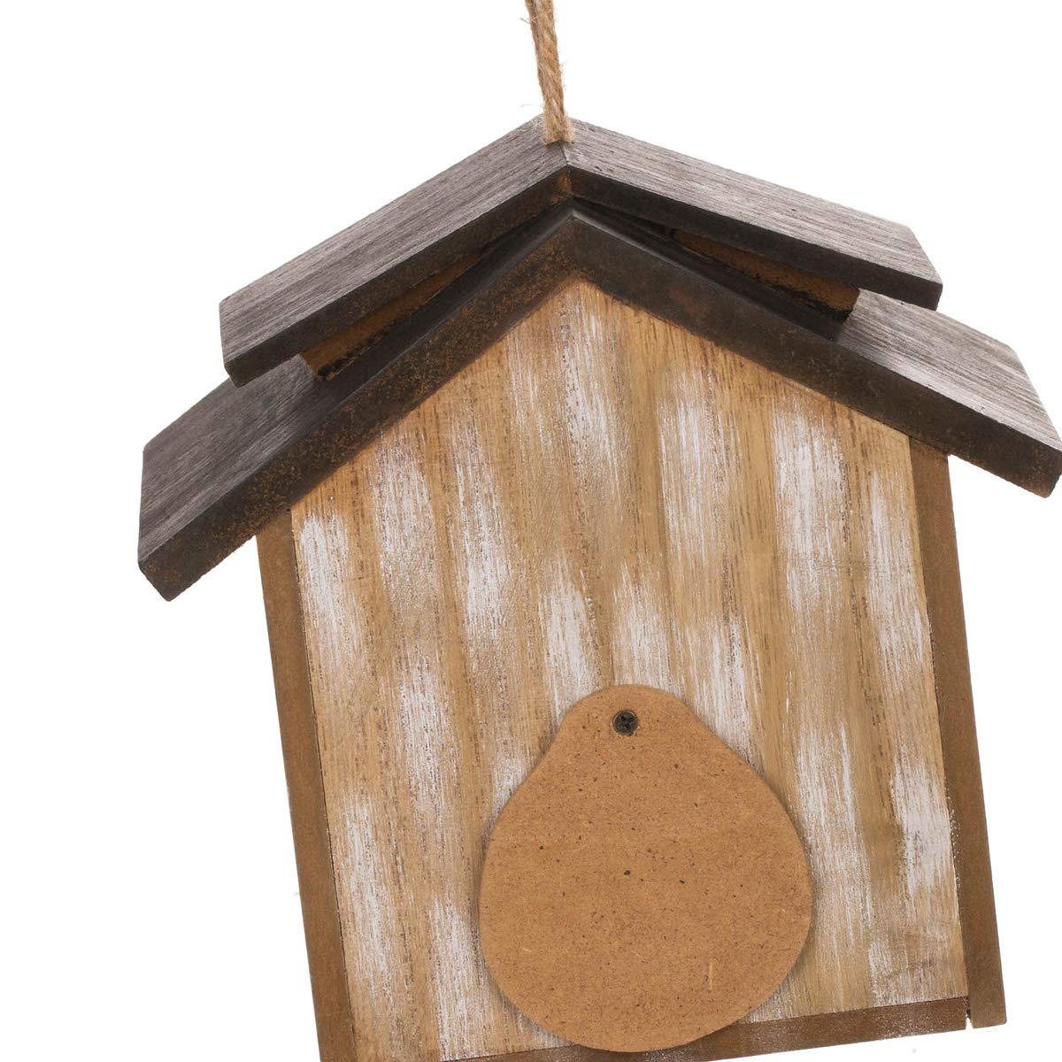 Topadorn Wooden Bird House Hanging Outdoor,Eco Friendly Materials and Decorative with Leaves Printed Topadorn
