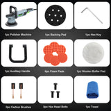 WORKPRO Buffer Polisher, 6-inch 1080W Dual Action Random Orbital Polish Kit for Car Detailing, 6 Variable Speed DA Polisher with Backing/Woolen/Foam WORKPRO