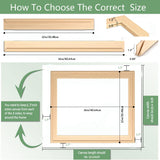 2 Pack 12"x 16" DIY Wood Canvas Stretcher Bars,Removable Canvas Frames Kit-Easy to Assemble,Wooden Frames Kit for Oil Painting,Diamond Yeeyeah