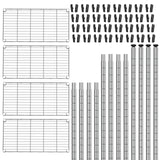 SINGAYE 4 Tier Shelf Adjustable Storage Shelf Wire Shelving,350LBS Load Capacity,Metal Storage Rack for Kitchen Office Home Storage Pantry SINGAYE