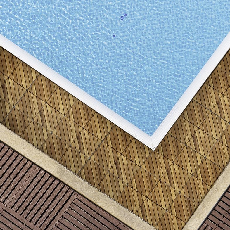 Interlocking Deck Tile (Pack of 10, 12"x12") Acacia Hardwood Deck Tile, Interlocking Patio Tile in Solid Acacia Wooden Oiled Finish Waterproof all RAKYTO