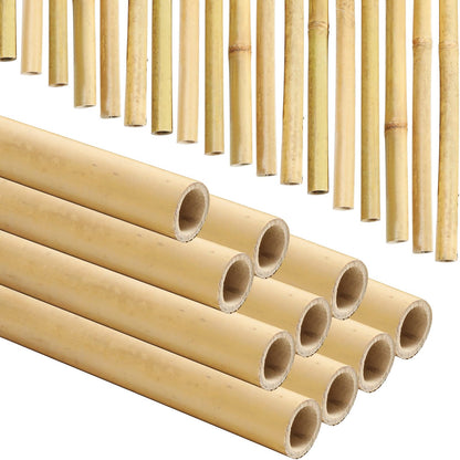 Suzile 10 Pcs Bamboo Poles 7ft x 1 Inch Bamboo Garden Stakes Bamboo Rods Garden Sticks Bamboo Plant Stakes for Beans Peas Cucumbers Fruiting Plants