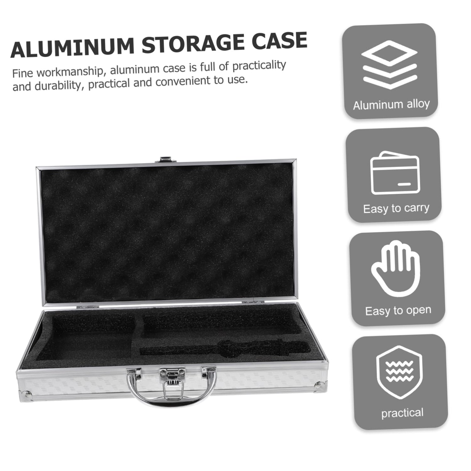 Vaguelly Box suitcase tool chest briefcases for men aluminum alloy briefcase metal case aluminum locking briefcase tool case for men small briefcase Vaguelly