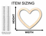 Unfinished Wood Border Hollow Frame Heart Silhouette - Craft- up to 24" DIY 8" / 1/8" 24 Hour Crafts