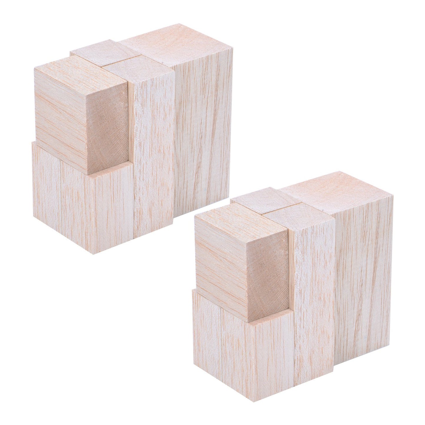 Sumind 12 Pieces Unfinished Balsa Wood Mini Carving Blocks, 4 Sizes, 50 x 50 x 100 mm, 30 x 30 x 100 mm, 30 x 30 x 50 mm, 50 x 30 x 50 mm