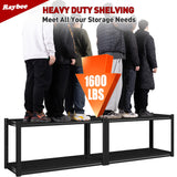 Raybee 40" Wide Storage Shelves Garage Shelving, 2 Pack, Heavy Duty Shelving, Adjustable 4 Tier Metal Shelves for Warehouse, Pantry, Kitchen 40" W Raybee