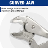 WORKPRO 5-Piece Locking Pliers Set, Pliers Tool Set, Vice Grips with Chrome-vanadium Steel, 5/7/10 inch Curved Jaw Pliers, 6.5/9 inch Long Nose WORKPRO