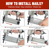 KEENTECH Pneumatic Brad Nailer, 18 GA, 3/8-Inch to 2-Inch Brad Nailer with 3000pcs Nails and Carrying Case, for Carpentry, DIY Project, Woodworking, KEENTECH