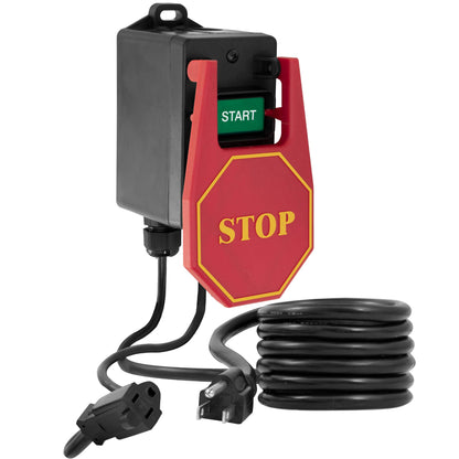 Fulton 110V Single Phase On/Off Switch with Large Stop Sign Paddle for Easy Visibility and Contact for Quick Power Downs Ideal for Router Tables - WoodArtSupply