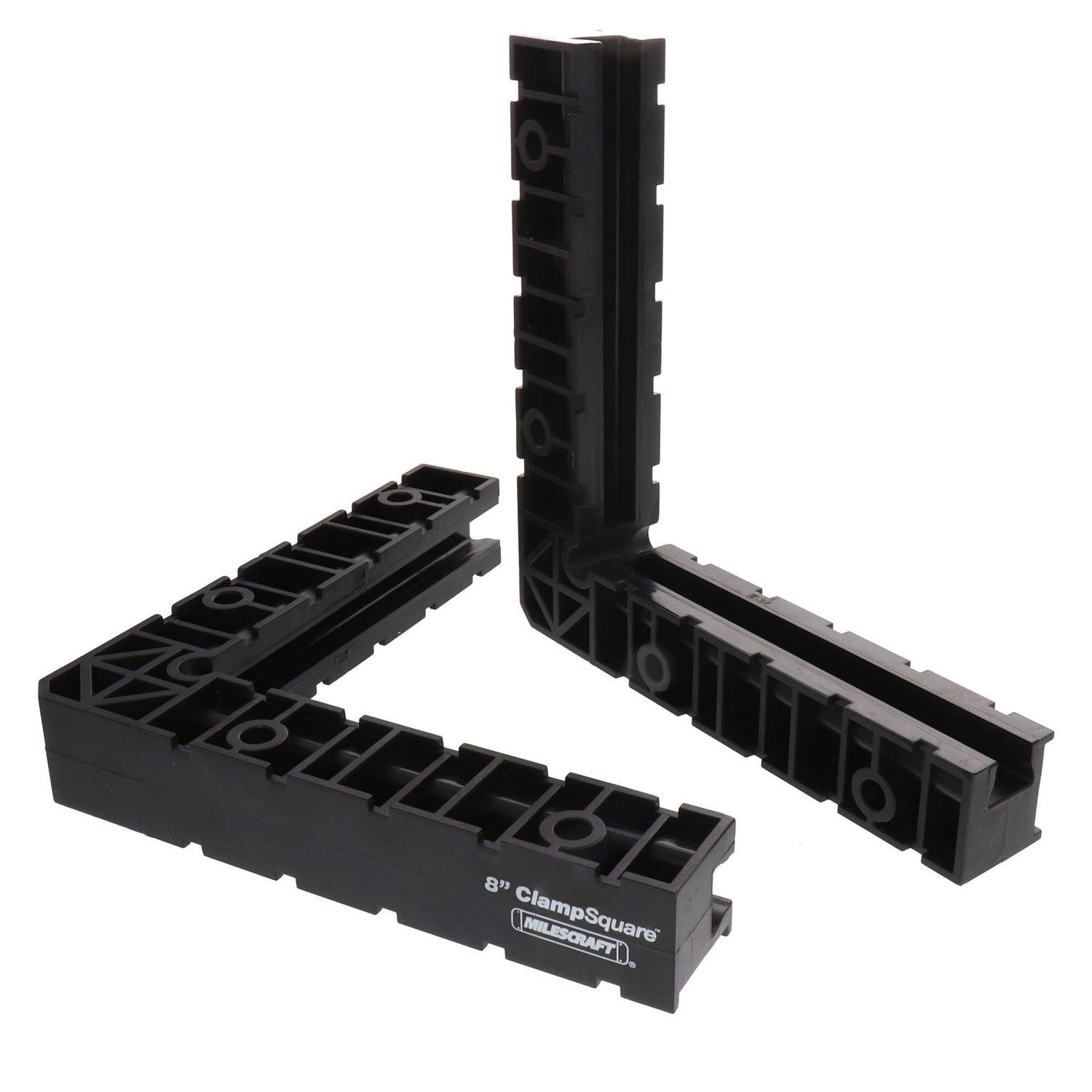 Milescraft 4011 8" ClampSquares - 90 Degree Corner Clamp, Positioning/Assembly Squares for Pictures Frames, Boxes, Etc Black Milescraft