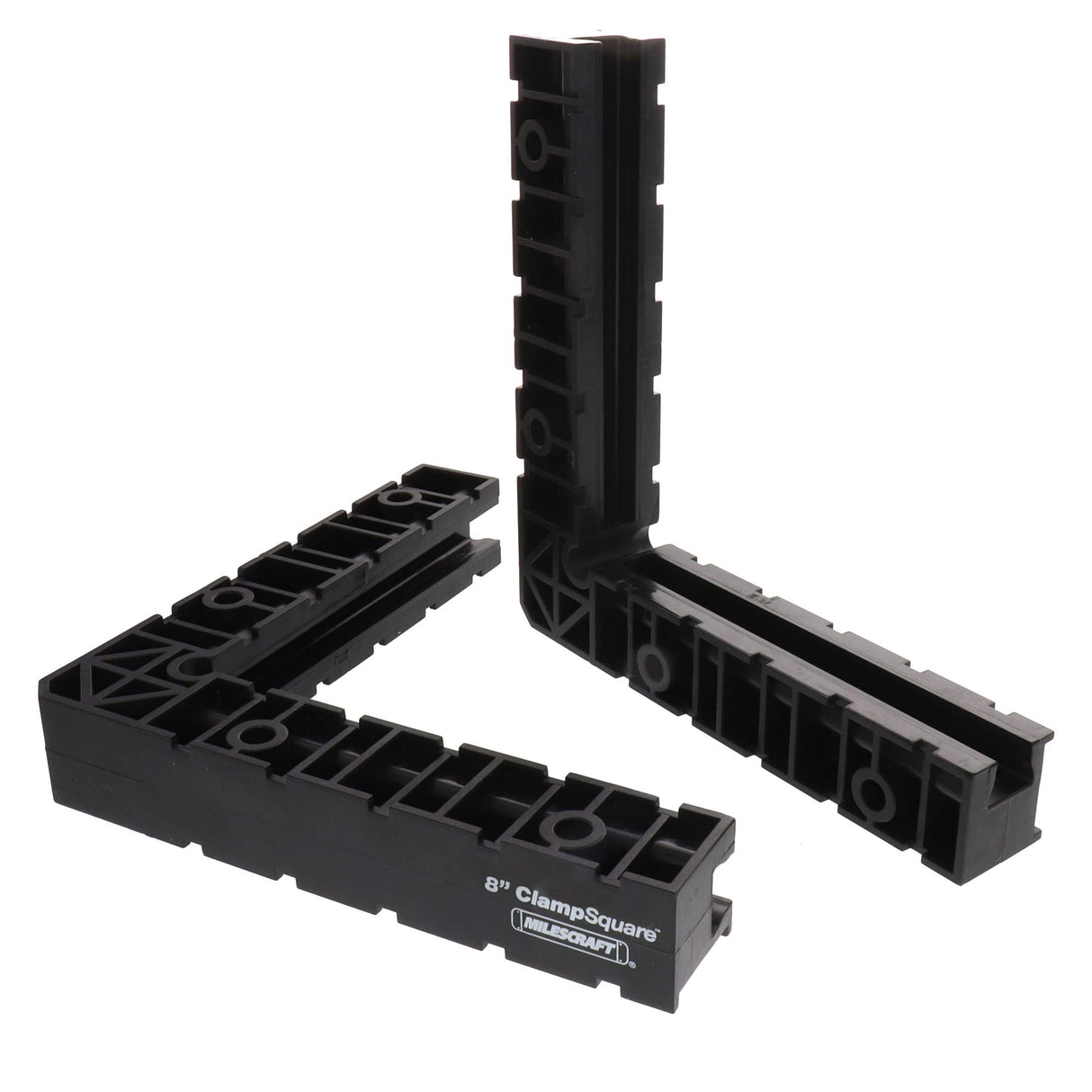 Milescraft 4011 8" ClampSquares - 90 Degree Corner Clamp, Positioning/Assembly Squares for Pictures Frames, Boxes, Etc Black Milescraft