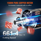 VEVOR Commercial Electric Meat Bandsaw, 1500W Stainless Steel Countertop Bone Sawing Machine, Workbeach 19.3" x 15", 0.16-7.9 Inch Cutting Thickness, VEVOR