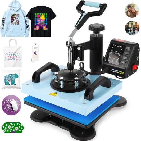 Heat Press Machines 12x10 T-Shirt Pressing Machine 360° Swing Away Sublimation Heat Press Digital DIY Heat Transfer Press Vinyl for T-Shirt Bag - WoodArtSupply