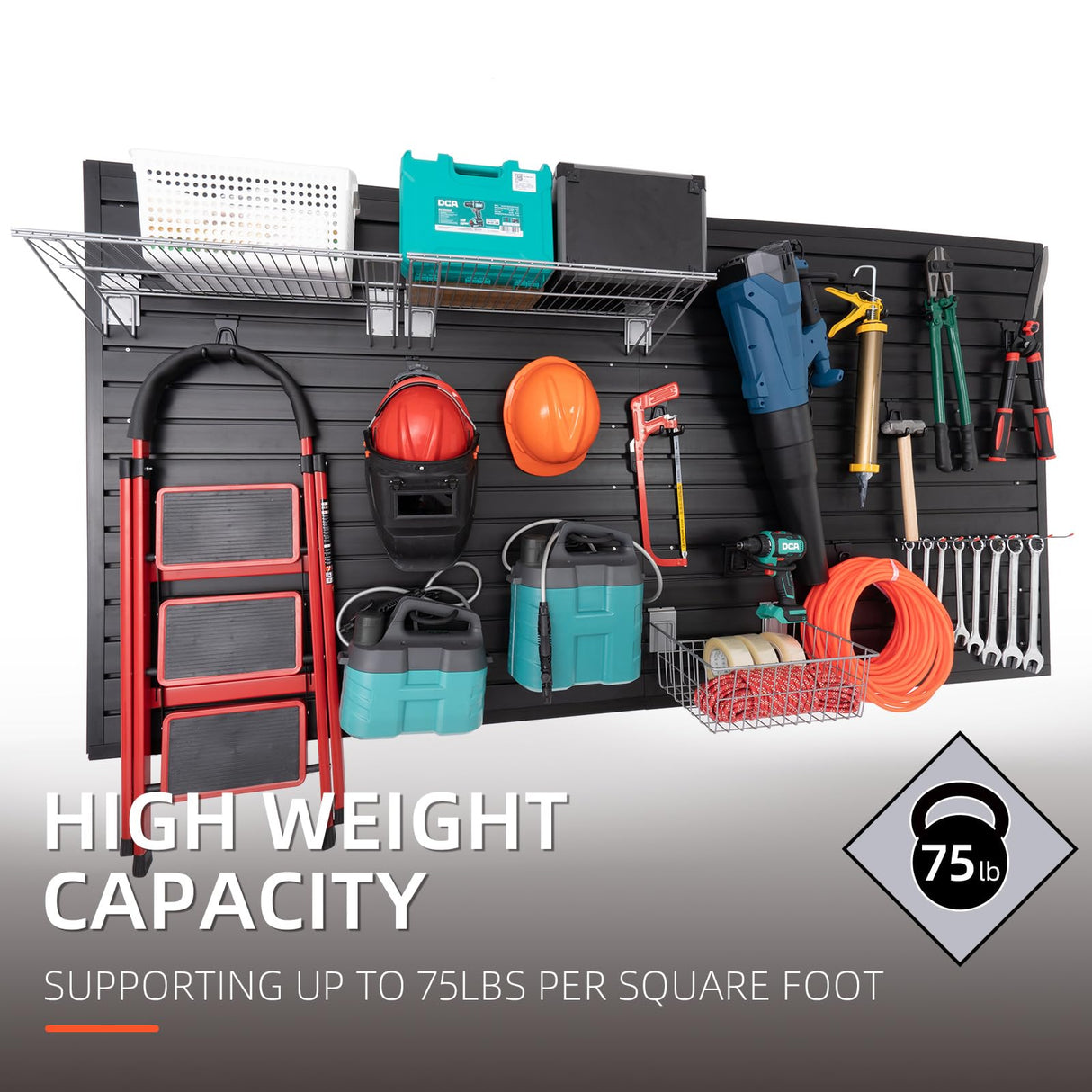 Slatwall Panels 4x8 ft with 15pcs Slat Wall Accessories, Slat Wall Paneling Garage Wall Organizer, PVC Wall Panels Pegboard with Slatwall Hooks, FRAYSCENT