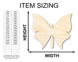 Unfinished Wood Butterfly Silhouette - Animal Craft - up to 36" DIY 10" / 3/4" 24 Hour Crafts