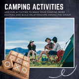 NUTTA - Wooden TIC TAC Toe Game Coffee Table Decor Family Game Night Indoor Outdoor Fun Games for Teens and Adults Classic OX Wood Board Game NUTTA