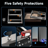 Creality Laser Engraver, 12W Laser Cutter with Air Assist, 120W High Accuracy Laser Engraving Machine, DIY CNC Machine and Laser Engraver for Wood Creality