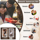 Then & Now Anniversary Picture Frame ,Holds 2 4x6 Inches Photos ,Personalized 1-99 Years 25th 40t 50th Wedding Gift Wood Photo Frames ,Picture Frame QUJOGA