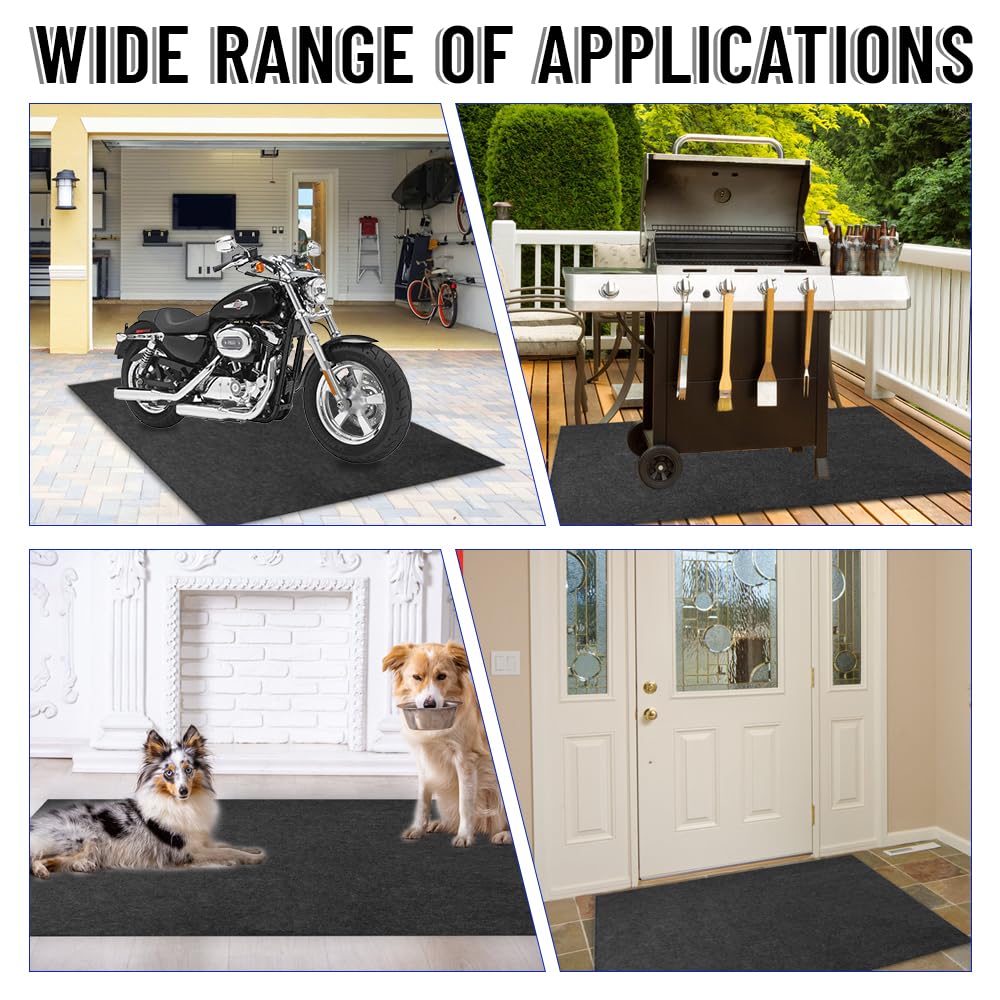 ALMOXVYE 2 Pack Garage Floor Mat, 36 x 60 Inch Premium Oil Absorbent Mat for Garage Under Car, Waterproof Rubber Backing Layer Oil Spill Mat Protects - WoodArtSupply