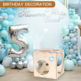 Auihiay 14 Holes Wood Balloon Sizer Box, Collapsible Balloon Measurement Tool with Instructions and Balloon Glue Points, for Balloon Columns, Balloon Auihiay