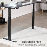 VIVO Electric Motor Height Adjustable Corner 3 Leg Standing Desk Frame, Frame Only, Sit Stand Ergonomic L Frame, Black, DESK-V130EB VIVO