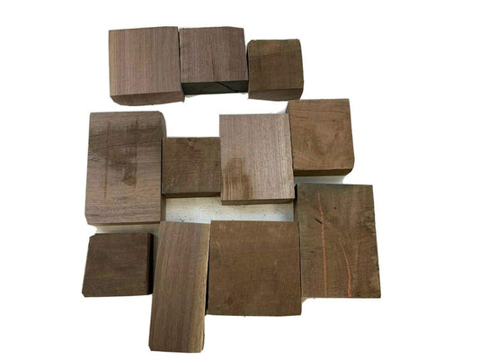 15 Pound Box of Assorted American Black Walnut Wood Cut-Offs, Bowl Blanks 2 Inch Thick Pieces with Assorted Sizes, Suitable Wood Pieces for Bowl - WoodArtSupply