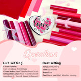 Tintnut Pink HTV Heat Transfer Vinyl - 18 Sheets 12 x 10inches Light Pink Heat Transfer Vinyl Rose Pink HTV Iron on Vinyl for T-Shirts Compatible Tintnut