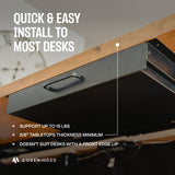 Under Desk Drawer For Desk, Standing Desk Drawer Attachment Under Desk Drawer Slide Out, Carbon Steel Office Drawers Under Desk Pull Out Undermount COREMINDED