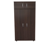Inval 4-Door Armoire Wardrobe, Espresso Inval