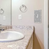 2 Pcs Bling Outlet Covers Rhinestone Light Switch Cover Metal Wall Plate Stainless Steel Outlet Standard Size 4.5 x 2.75 Inch for Switch Receptacle Jutom