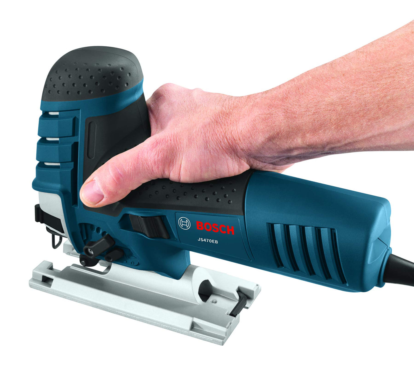 BOSCH JS470EB Corded Barrel-Grip Jig Saw - 120V Low Vibration, 7.0-Amp Variable Speed for Smooth Cutting up to Up To 5-7/8" Inch on Wood, 3/8" Inch