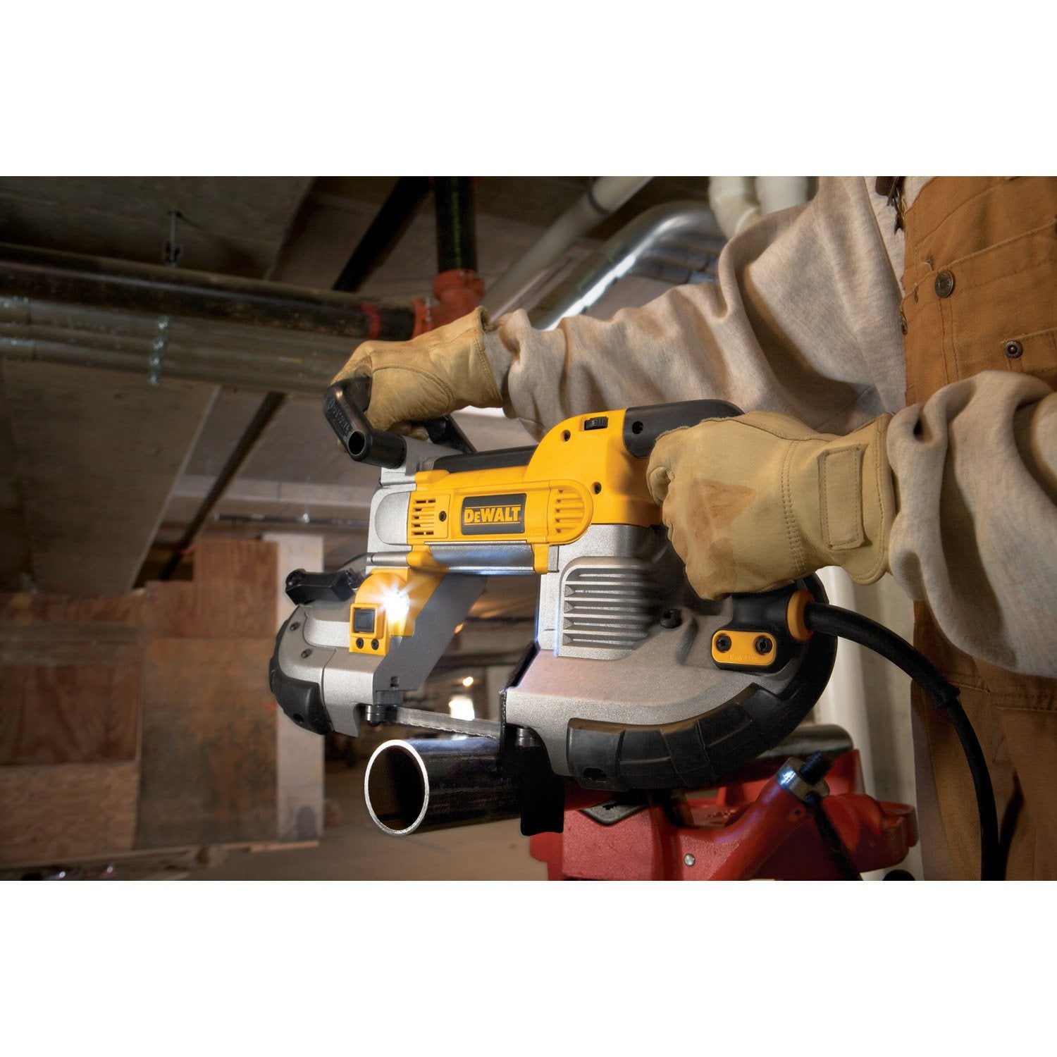 DEWALT Portable Band Saw, Deep Cut, 10 Amp, 5-Inch (DWM120) - WoodArtSupply