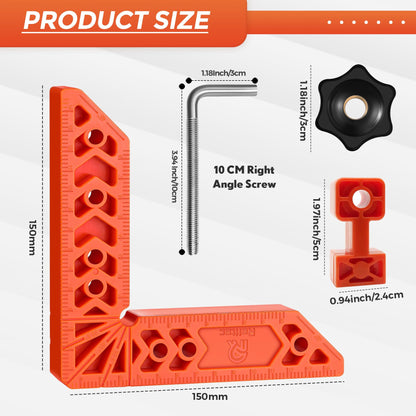 Relitec R 90 Degree Corner Clamp Clamping Square for Woodworking Positioning Squares Right Angle Clamp Tool Wood Clamps for Gluing Cabinets Picture - WoodArtSupply