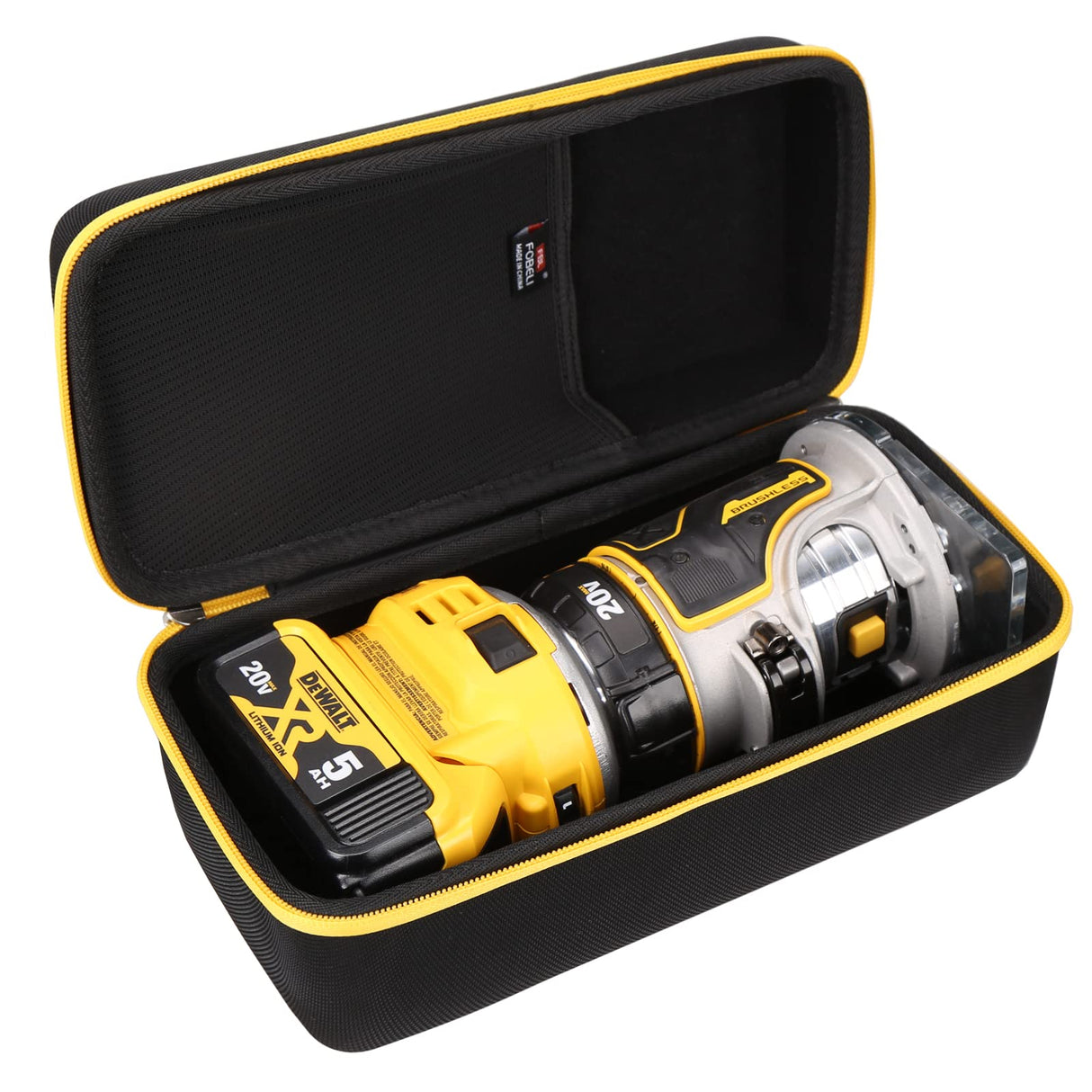 FBLFOBELI Hard EVA Storage Case for DEWALT 20V Max XR Cordless Router, Brushless, Case Only (DCW600B) FBLFOBELI