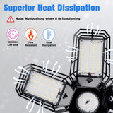 Aoretic LED Garage Lights Bulb 2 Pack -180W, 18000LM 6500K Led Shop Light with 6+1 Deformable Panels, Basement Barn Ceiling Lights, E26/E27 for Aoretic