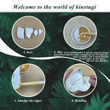 Kintsugi Repair Kit Gold, Japanese Kintsugi Kit to Improve Your Ceramic, Repair Your Meaningful Pottery with Gold Powder Glue, Perfect for Beginners 1DFAUL