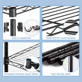 BestMassage 72"x48"x18" 6 Tire Wire Shelving Unit NSF Storage Shelves Large Heavy Duty Metal Shelf Organizer Height Adjustable Commercial Grade Steel BestMassage