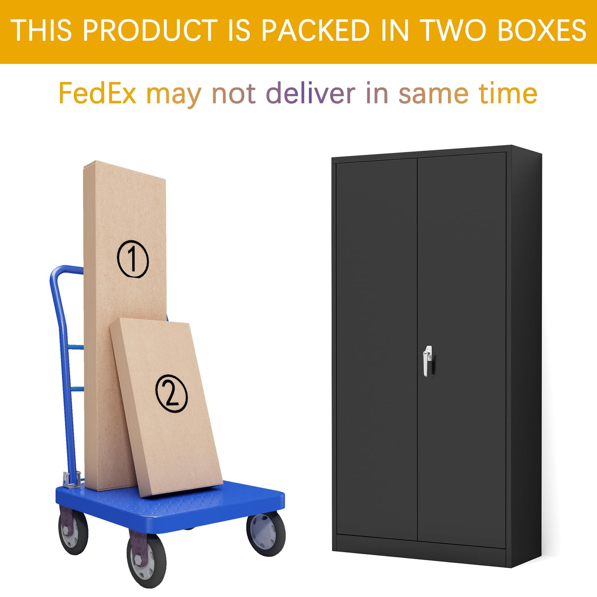 Waqiv Large Space Metal Storage Cabinet with Doors and Shelves, Locking Garage Storage Cabinet, 72'' H Filing Cabinet for Home and Office, Black, 36" Waqiv