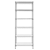 Finnhomy 6-Tier Wire Shelving Unit Adjustable Steel Wire Rack Shelving 6 Shelves Steel Storage Rack or Two 3 Tier Shelving Units with PE mat and Finnhomy