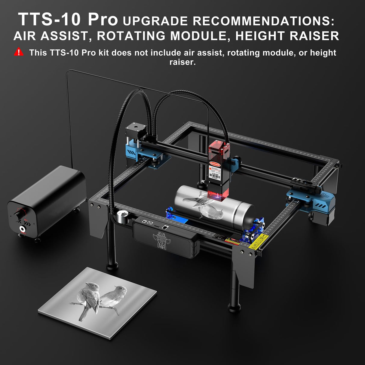 TTS-10 PRO 10W Laser Engraver Machine Laser Cutter 80W Laser Cutting Engraving Tool Engraving Machine for Wood Metal Aluminum Glass Leather Usongshine
