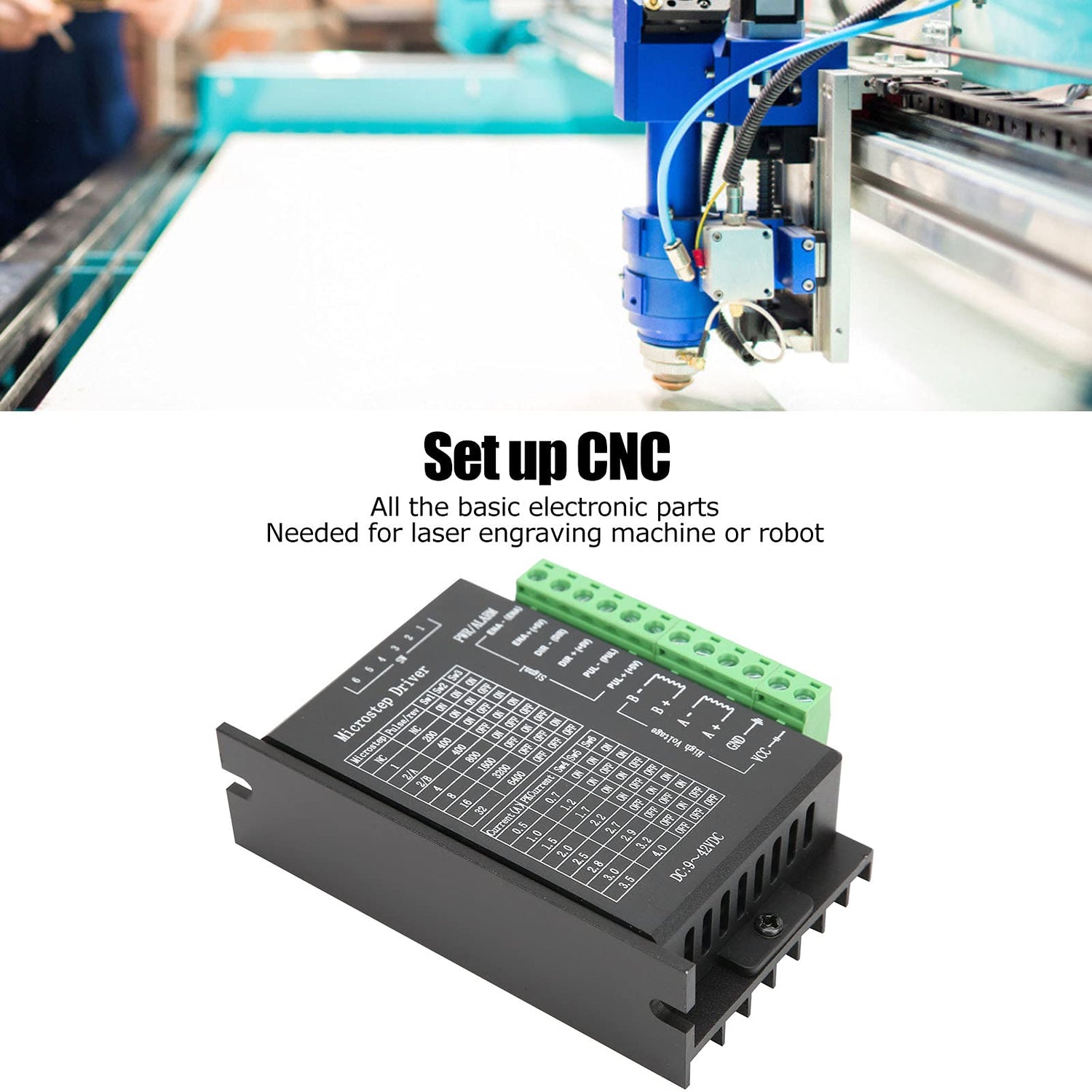 3D Printer CNC Kit Shield Stepper Motor DriverNema Professional 23 Stepper Motor Limit Switch TB6600 DC9‑40V Controller Shield 3D Printer Parts(8mm) FTVOGUE