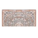 King Wood Headboard White Wash | Carved Full Headboard Only | Wooden Headboard Full Size Bed | Wall Mount Headboard King | Full Bed Headboard Panels KultureDeco