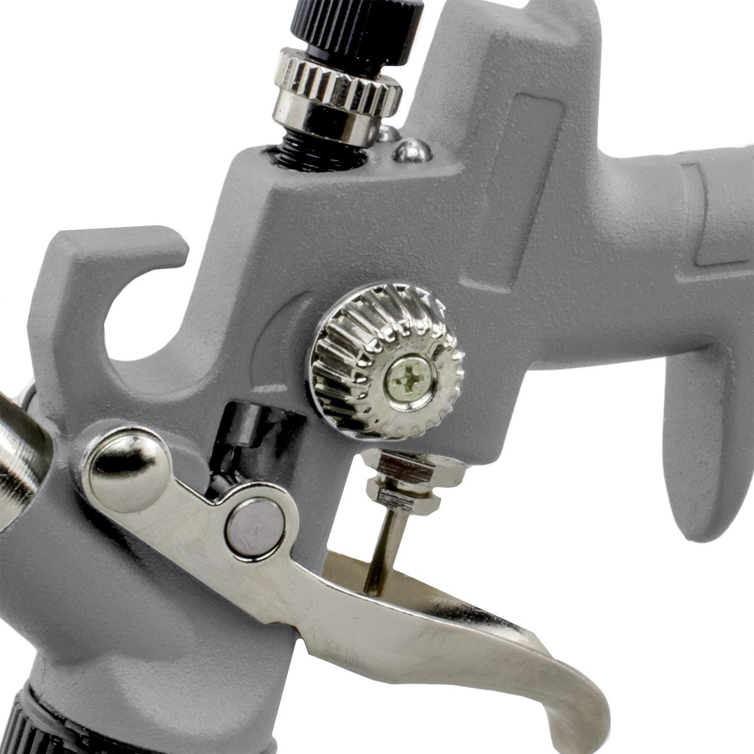 NuMax SPS08 Pneumatic 0.8mm Tip Mini HVLP Gravity Feed Spray Gun with 125cc Plastic Cup NuMax